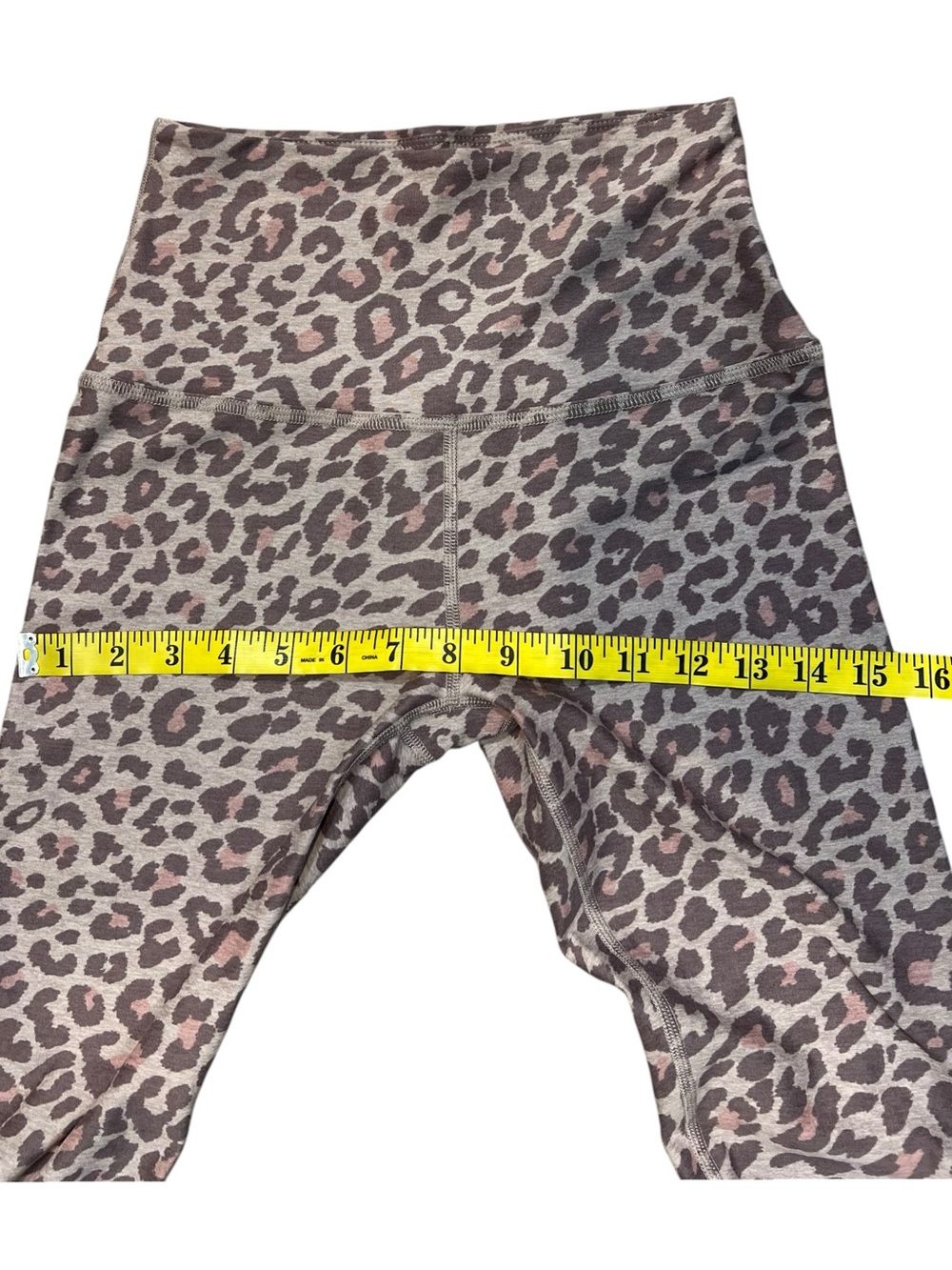 Beyond Yoga Spacedye Caught In The Midi Leggings Chai Cocoa Brown Leopard NWT - Picture 9 of 11